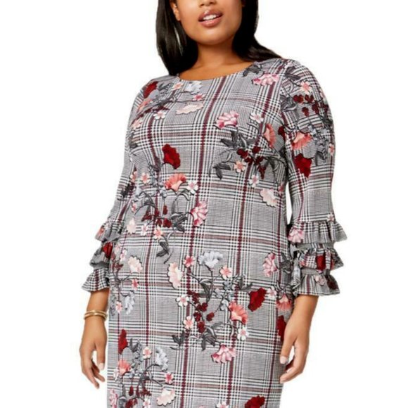 Alfani Dresses & Skirts - Alfani Printed Tiered Sleeves A-Line Casual Dress